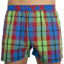 Férfi bő szárú boxeralsók Styx sportos gumipánt többszínben (B827) XL férfi alsó