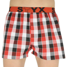  Férfi bő szárú boxeralsók Styx sportos gumipánt többszínben (B831) L