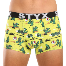 Férfi boxeralsó Styx art sportos gumipánt készült nagyméretű kaktuszok (R1351) 3XL férfi alsó