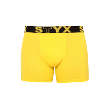 Férfi boxeralsó Styx hosszú sportos gumipánt sárga (U1068) XXL férfi alsó