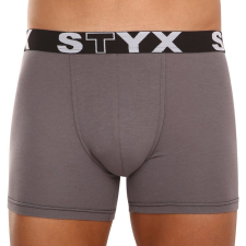 Férfi boxeralsó Styx hosszú sportos gumipánt sötét szürke (U1063) S férfi alsó