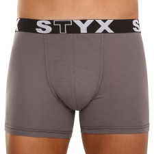  Férfi boxeralsó Styx hosszú sportos gumipánt sötét szürke (U1063) XL férfi alsó