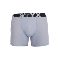 Férfi boxeralsó Styx hosszú sportos gumipánt világosszürke (U1067) XXL férfi alsó