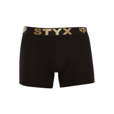  Férfi boxeralsó Styx / KTV hosszú sportos gumipánt fekete - fekete elasztikus (UTC960) XL
