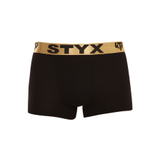  Férfi boxeralsó Styx / KTV sportos gumipánt fekete - arany elasztikus (GTZ960) L