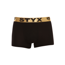 Férfi boxeralsó Styx / KTV sportos gumipánt fekete - arany elasztikus (GTZ960) XL férfi alsó