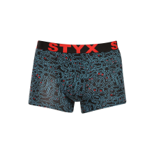 Férfi boxeralsó Styx művészet sportos gumipánt firkálás (G1256/2) XL férfi alsó