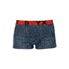 Férfi boxeralsó Styx művészet sportos gumipánt nagyméretű firkálás (R1256) 4XL férfi alsó