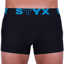 Férfi boxeralsó Styx sportos gumipánt nagyméretű fekete (R961) 5XL férfi alsó