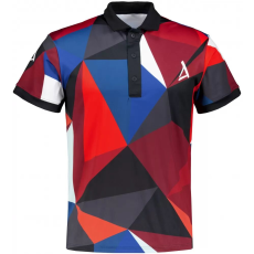  Férfi funkcionális T -piró prémium gallérral ALTISPORT VOJ/ALM007TR05 TENGERÉSZETI KÉK/PIROS méret: XXXL