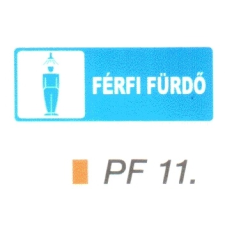  Férfi fürdö PF11 információs címke