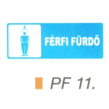 Férfi fürdö PF11 információs címke