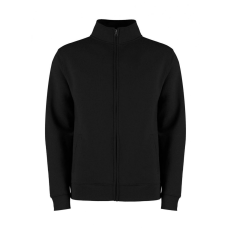  Férfi hosszú ujjú pulóver Kustom Kit Regular Fit Zipped Sweatshirt 2XL, Fekete