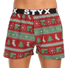  férfi klasszikus boxeralsó Styx art sport gumi karácsonyi kötött (B1658) M férfi alsó