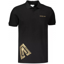 Férfi póló gallérral ALTISPORT ALM013203 FEKETE ÉS ARANY méret: L férfi póló