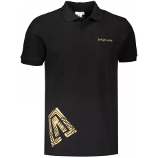  Férfi póló gallérral ALTISPORT ALM013203 FEKETE ÉS ARANY méret: S