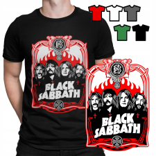 FÉRFI PÓLÓ MINTÁK - BLACK SABBATH ROCK METAL ZENE - L férfi póló