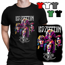 FÉRFI PÓLÓ MINTÁK - LED ZEPPELIN ROCK METAL ZENE - S férfi póló