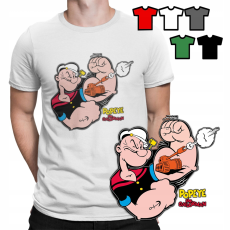  FÉRFI PÓLÓ - PAPAYA POPEYE VICCES MINTÁK - XL