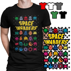  FÉRFI PÓLÓ PÓLÓ MINTÁK VÁLASZTÁS - SPACE INVADERS JÁTÉKOK ÜNNEP - XS