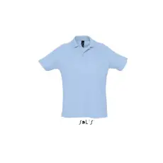  Férfi  SUMMER II rövid ujjú galléros piké pamut póló, SOLS SO11342, Sky Blue-S