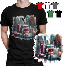  FÉRFI T-SHIRT T MINTÁK A VÁLASZTÁSOD SZERINT - TEHERAUTÓ TEHERAUTÓ AUTÓK - XL