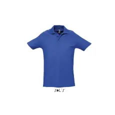  Férfi WINTER II rövid ujjú három gombos galléros pamut piké póló, SOLS SO11362, Royal Blue-5XL