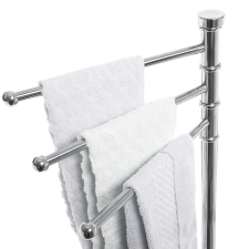 Feridras Promo, függőleges törölközőtartó, 3 karral, krómozott acél, h 93cm, ezüstszín fürdőszoba kiegészítő