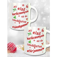  Férj és feleség bögre szett - Első karácsony bögrék, csészék