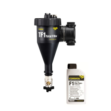 Fernox TF1 Total Filter mágneses iszapleválasztó 28mm-es csatlakozással + Fernox F1 Filter Fluid Protector 500ml folyadék. hűtés, fűtés szerelvény