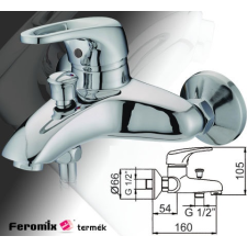 Feromix Alcaplast A51 CRM - 100 Kádszifon automata fürdőkellék