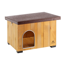  Ferplast Baita 60 Professional fa kutyaház 67x53x55,5cm + Fekhely szállítóbox, fekhely kutyáknak