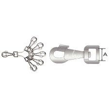  Ferplast forgó karabiner 2-es méret nyakörv, póráz, hám kutyáknak