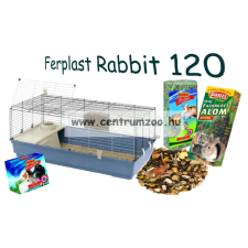  Ferplast Rabbit 120 Mega Pack felszerelt nyúlketrec 2 ajtóval (57053417Mpack) ketrec, szállítóbox rágcsálóknak