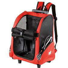 Ferplast Trolley Red Kerekes szállító kocsi és hátizsák (85740099) szállítóbox, fekhely kutyáknak