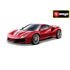  Ferrari 488 Pista modellautó pirosban autópálya és játékautó