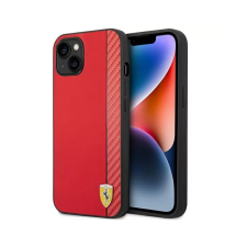 Ferrari Carbon Apple iPhone 14 Plus Tok - Piros (FEHCP14MAXRE) tok és táska