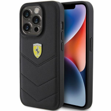 Ferrari FEHCP15LRDUK iPhone 15 Pro 6.1&quot; fekete keménytok steppelt fém logóval tok és táska