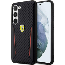 Ferrari FEHCS23MNPYK Samsung Galaxy S23+ S916 fekete keménytok Carbon kontrasztos szegélyek tok és táska