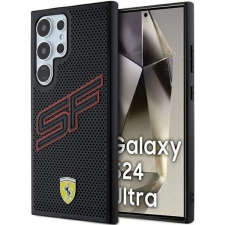 Ferrari FEHCS24LPINK Samsung S24 Ultra S928 Fekete Keménytok Perforált (FER000640) tok és táska