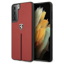 Ferrari FEOSIHCS21MRE S21 + G996 piros tok Off Track Leather Nylon Stripe tok és táska