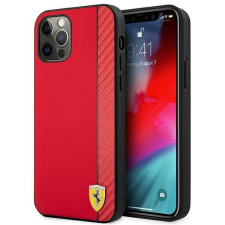 Ferrari FESAXHCP12LRE iPhone 12 Pro Max 6,7&quot; piros tok On Track Carbon Stripe tok és táska