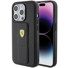 Ferrari Grip Stand fém logós tok iPhone 15 Pro Max - fekete tok és táska