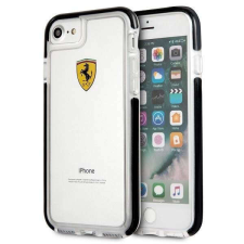 Ferrari keménytok FEGLHCP7BK iPhone 7/8 SE 2020 / SE 2022 ütésálló átlátszó fekete tok tok és táska