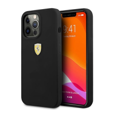 Ferrari Silicone Apple iPhone 13 Pro Max hátlap tok, fekete tok és táska