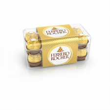 Ferrero Magyarország Kft. Ferrero Rocher tejcsokoládéval és mogyoródarabkákkal borított ropogós ostya lágy töltelékkel 200 g csokoládé és édesség