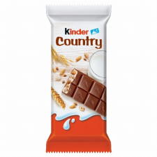 Ferrero Magyarország Kft. Kinder Country tejcsokoládé szelet gabonapelyhes és tejes töltéssel 23,5 g csokoládé és édesség