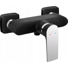 Ferro BAQ7BLC Algeo Square Zuhanycsaptelep - Kifolyó nélkül, Egykaros, Fekete (BAQ7BLC) csaptelep