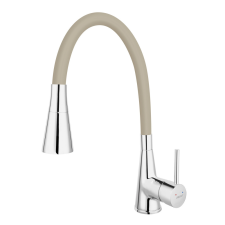 Ferro Ferro Zumba II egykaros mosogatócsaptelep, 2 funkciós rugalmas kifolyócső, bézs csaptelep