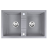  FERRO MEZZO II 2-medencés gr. mosogató 48/78, szürke, DRGM2/48/78GA
